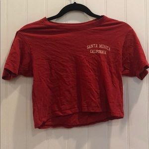Brandy Melville red cropped top